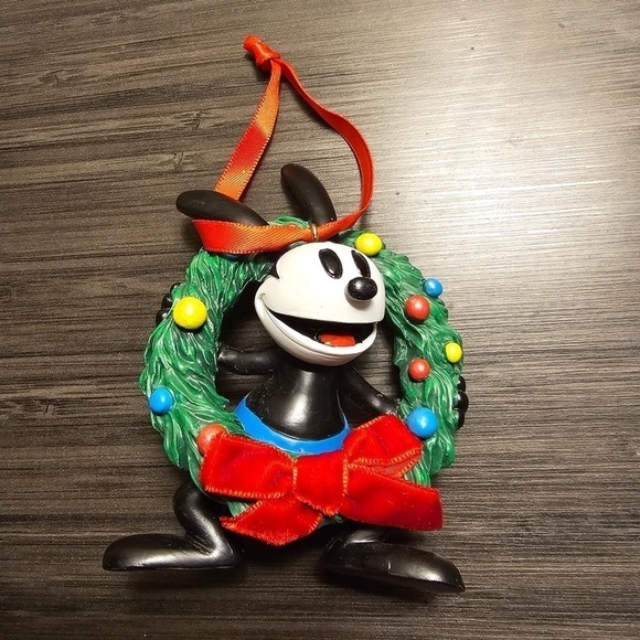 Disney Other - Disney Parks Oswald the Lucky Rabbit - Wreath Christmas Holiday Ornament RETIRED